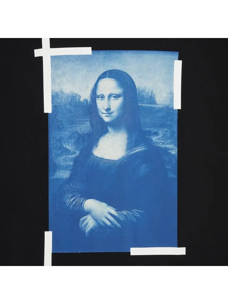 Футболка мужская Off-White Monalisa свободного кроя — изображение 3 из 3, черный