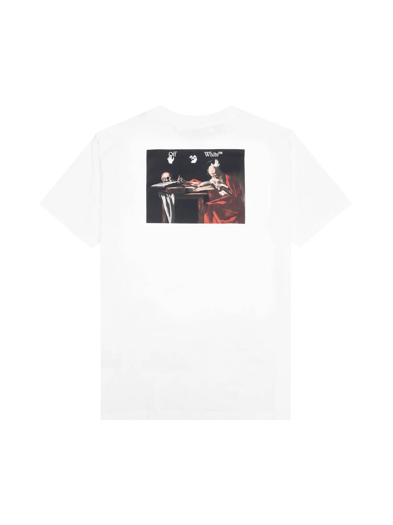 Футболка Off-White Caravaggio Paint Over с короткими рукавами — изображение 2 из 2, белый/черный