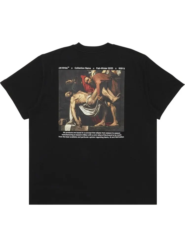 Футболка мужская Off-White Caravaggio Deposition свободного кроя — изображение 2 из 3, черный