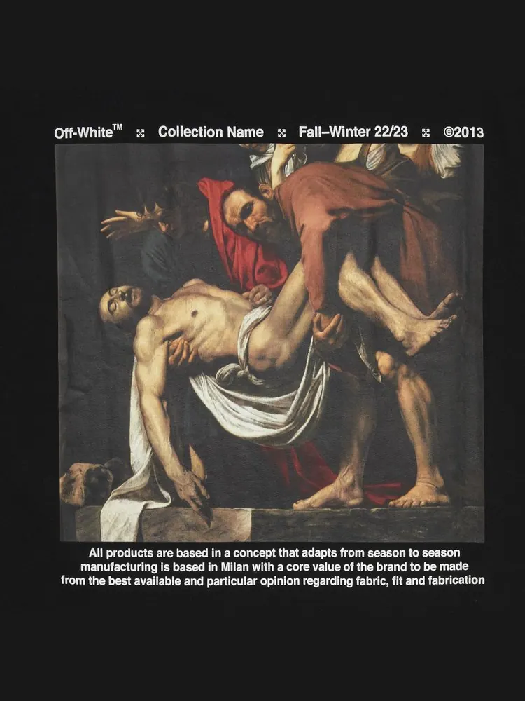 Футболка мужская Off-White Caravaggio Deposition свободного кроя — изображение 3 из 3, черный