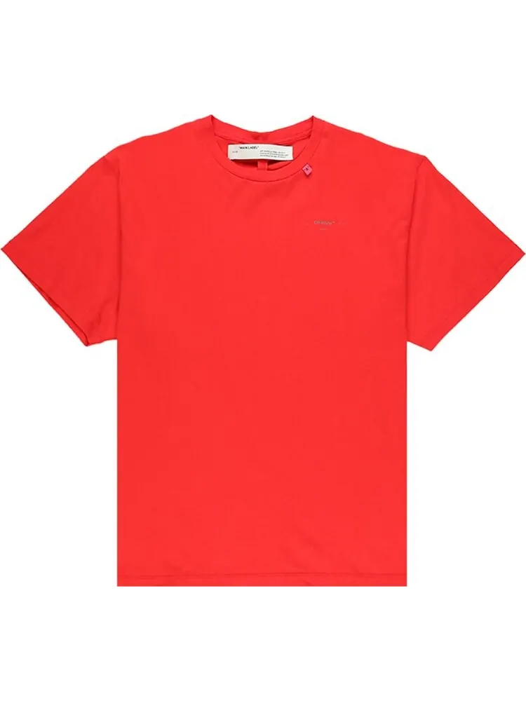 Футболка мужская Off-White Unfinished свободного кроя — изображение 1 из 3, красный