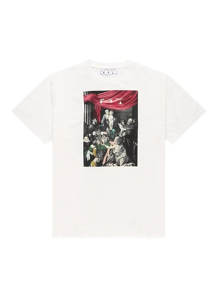 Футболка мужская Off-White Caravaggio Painting с принтом — изображение 1 из 2, белый