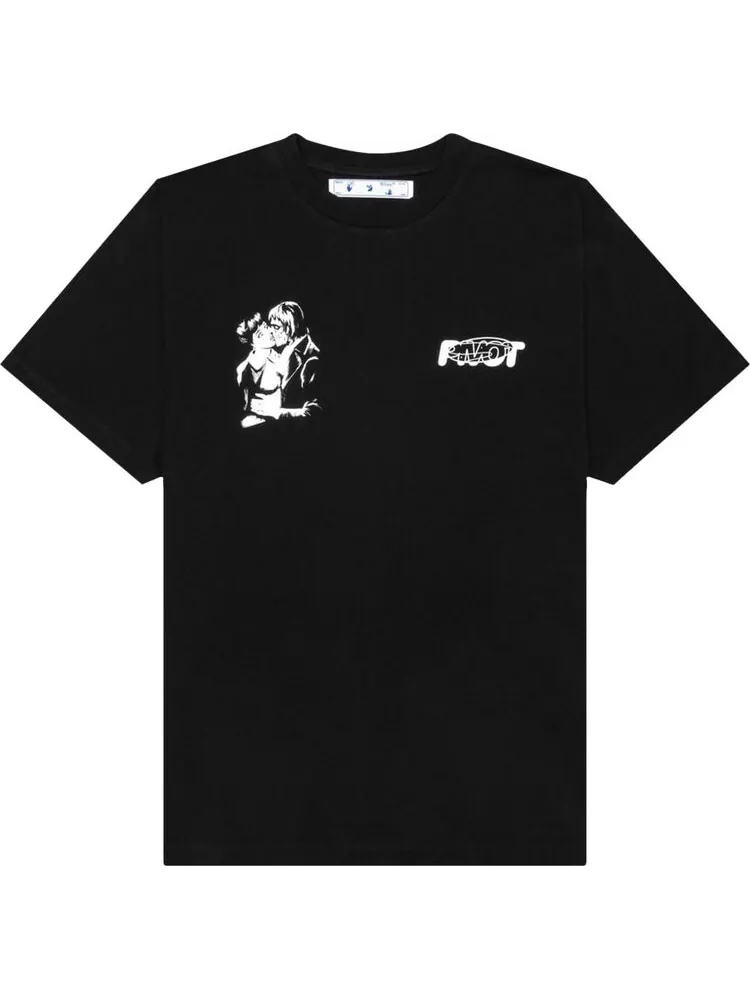 Футболка мужская Off-White Kiss 21 свободного кроя — изображение 1 из 1, черный