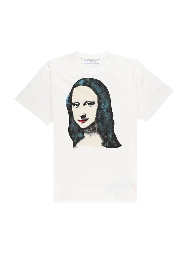 Футболка мужская Off-White Mona Lisa с принтом — изображение 1 из 2, белый