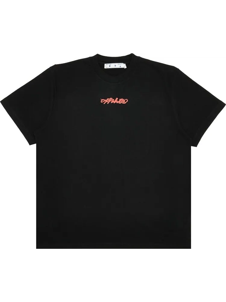 Футболка мужская Off-White Arrow On Canvas с логотипом и принтом — изображение 1 из 3, черный