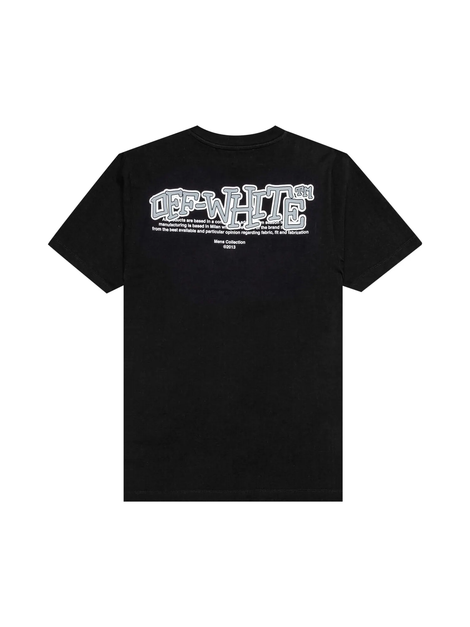 Off-White Футболка Carlos Type Over с короткими рукавами — изображение 2 из 2, черный/белый