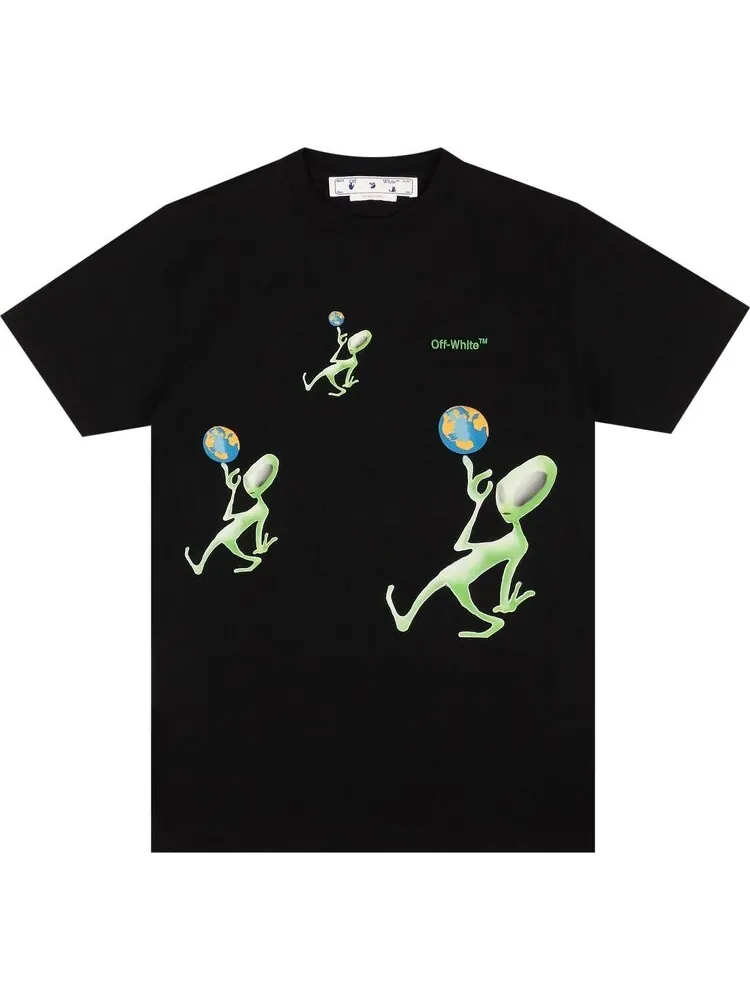 Футболка мужская Off-White Alien Arrow с рисунком — изображение 1 из 2, черный