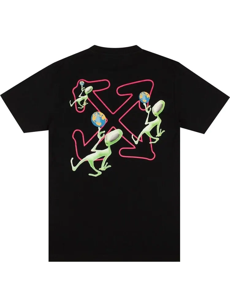 Футболка мужская Off-White Alien Arrow с рисунком — изображение 2 из 2, черный