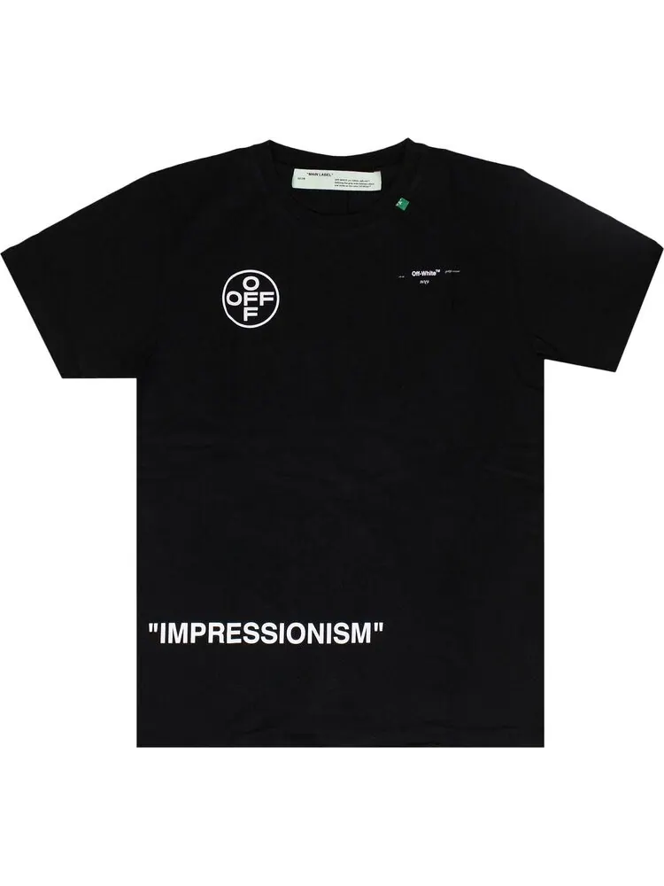 Футболка мужская Off-White Stencil Arrow с контрастными надписями — изображение 1 из 3, черный