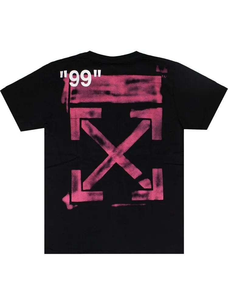 Футболка мужская Off-White Stencil Arrow с контрастными надписями — изображение 2 из 3, черный
