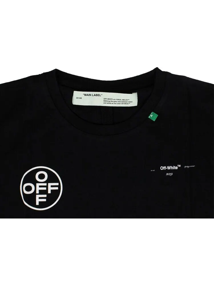 Футболка мужская Off-White Stencil Arrow с контрастными надписями — изображение 3 из 3, черный