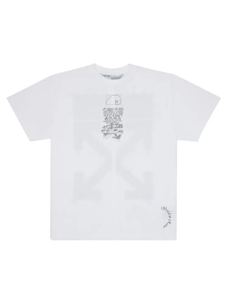 Футболка мужская Off-White Dripping Arrows с графическим принтом — изображение 1 из 3, белый