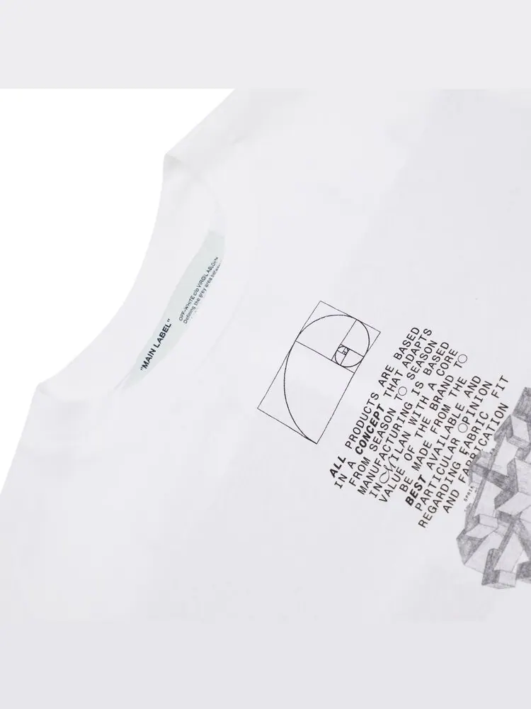 Футболка мужская Off-White Dripping Arrows с графическим принтом — изображение 3 из 3, белый
