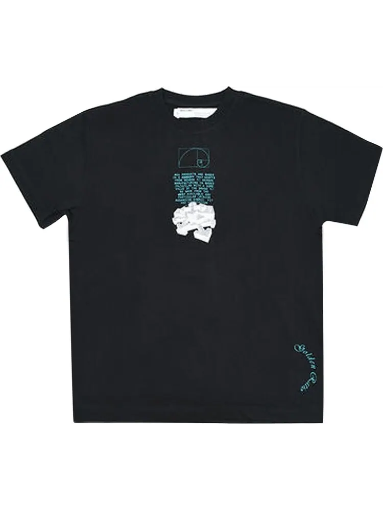 Футболка мужская Off-White Dripping хлопковая с принтом — изображение 1 из 3, черный