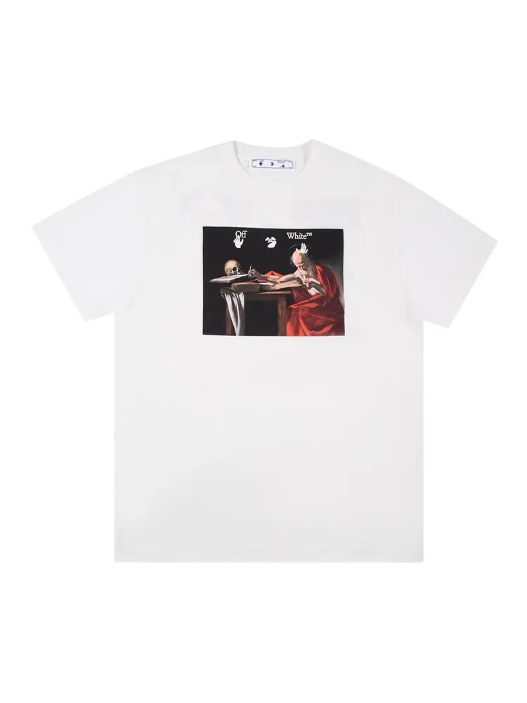 Футболка мужская Off-White Caravaggio свободного кроя — изображение 1 из 2, белый