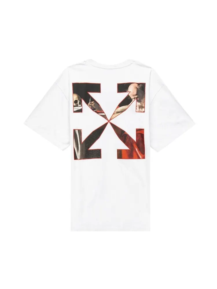 Футболка мужская Off-White Caravaggio свободного кроя — изображение 2 из 2, белый