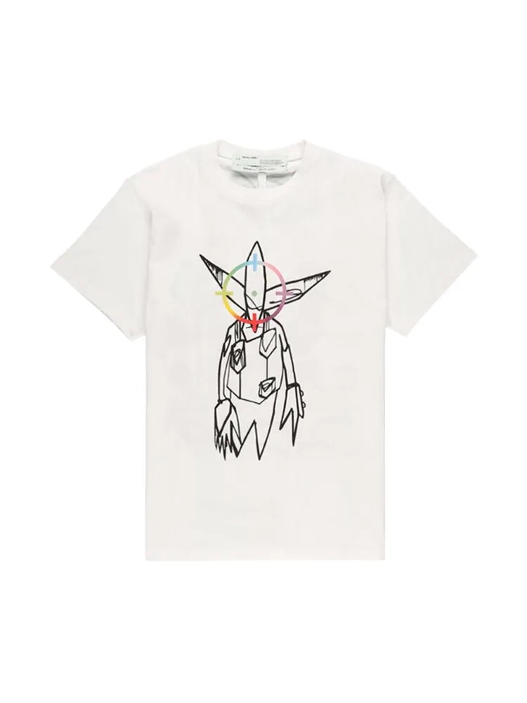 Футболка мужская Off-White Futura Alien с графическим принтом — изображение 1 из 2, белый/мультиколор