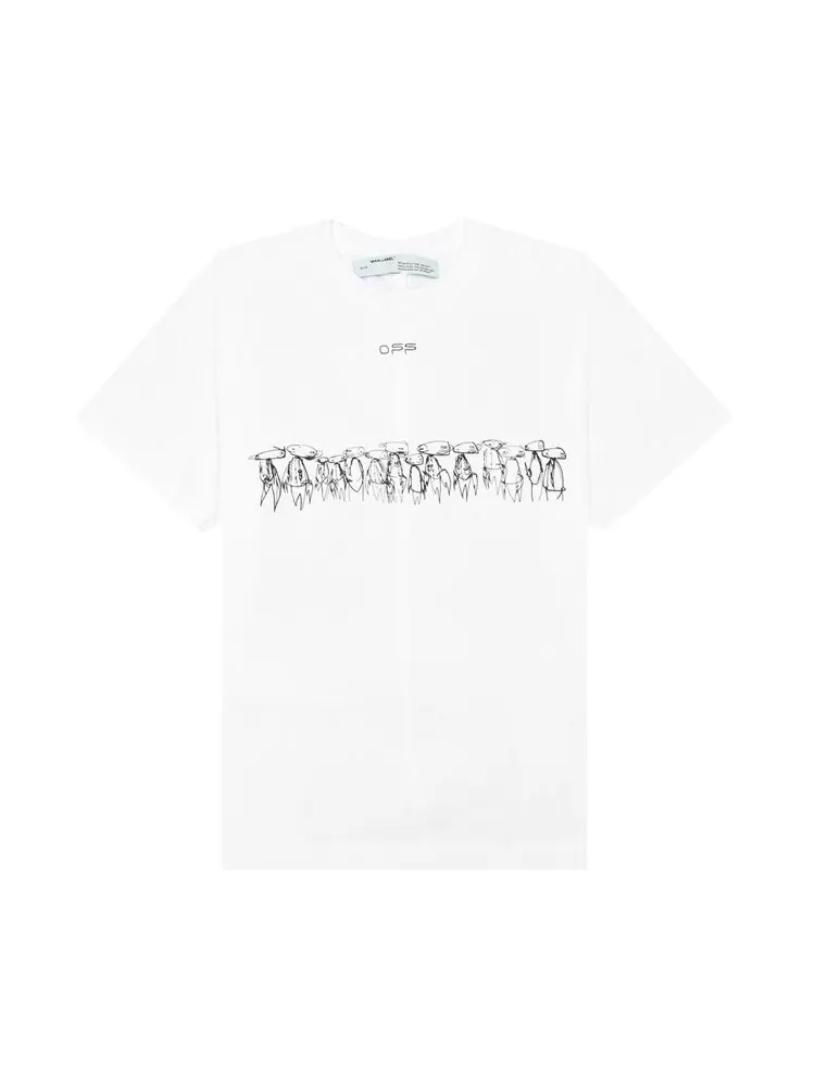 Футболка мужская Off-White Futura Atoms свободного кроя — изображение 1 из 3, белый