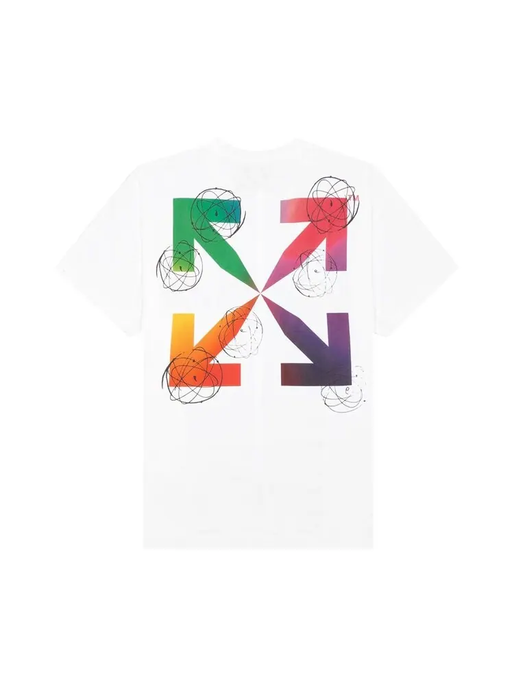 Футболка мужская Off-White Futura Atoms свободного кроя — изображение 2 из 3, белый