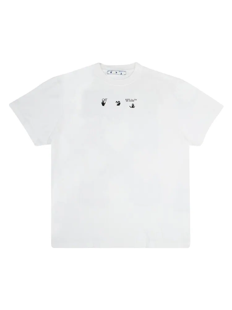 Футболка мужская Off-White Marker с индустриальным дизайном — изображение 1 из 1, белый/синий