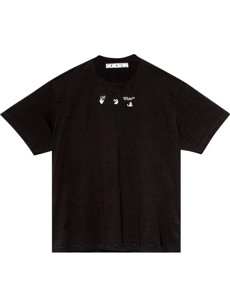 Футболка мужская Off-White Red Marker хлопковая свободная — изображение 1 из 2, черный