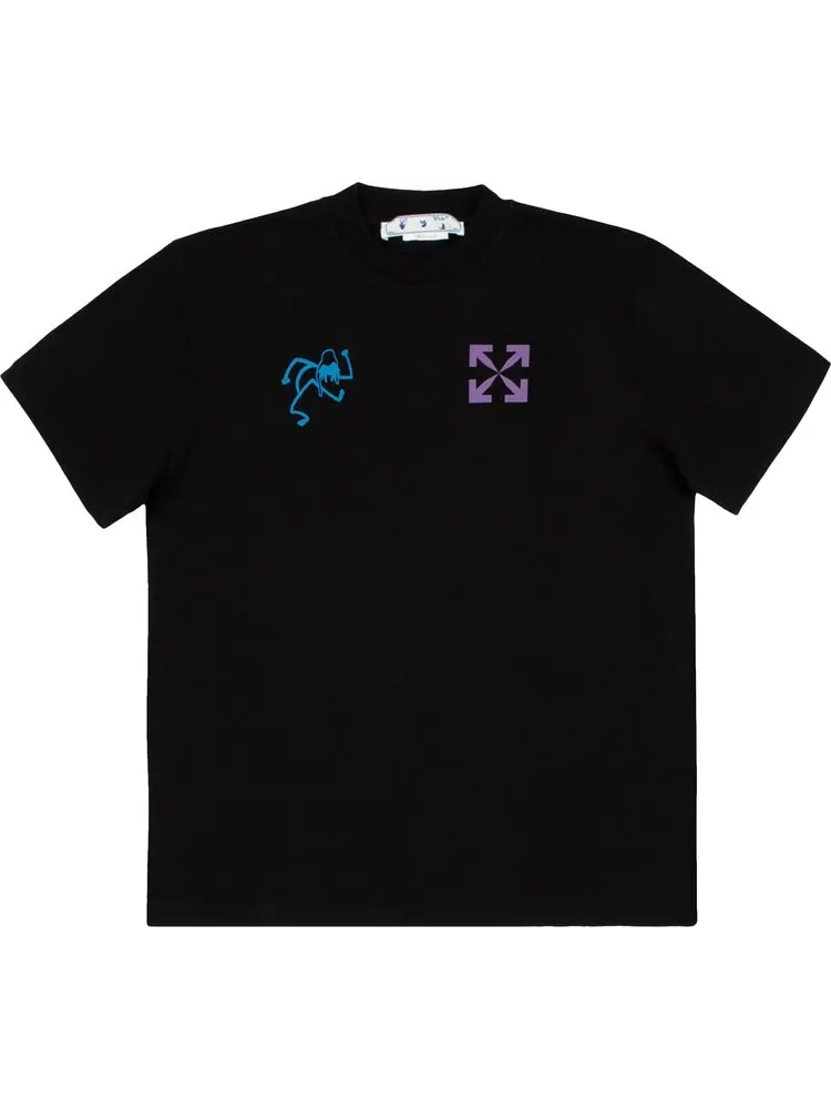 Футболка мужская Off-White 90s с принтом — изображение 1 из 1, черный/синий