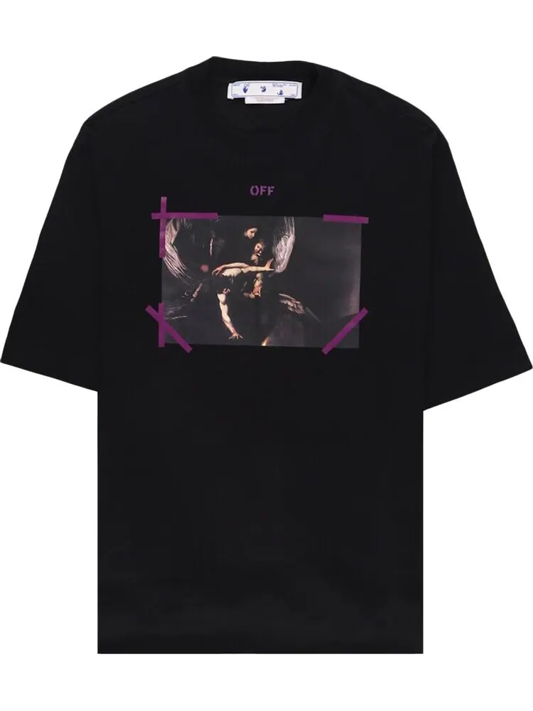 Футболка мужская Off-White Arrow Caravaggio Mercy с принтом — изображение 1 из 2, черный