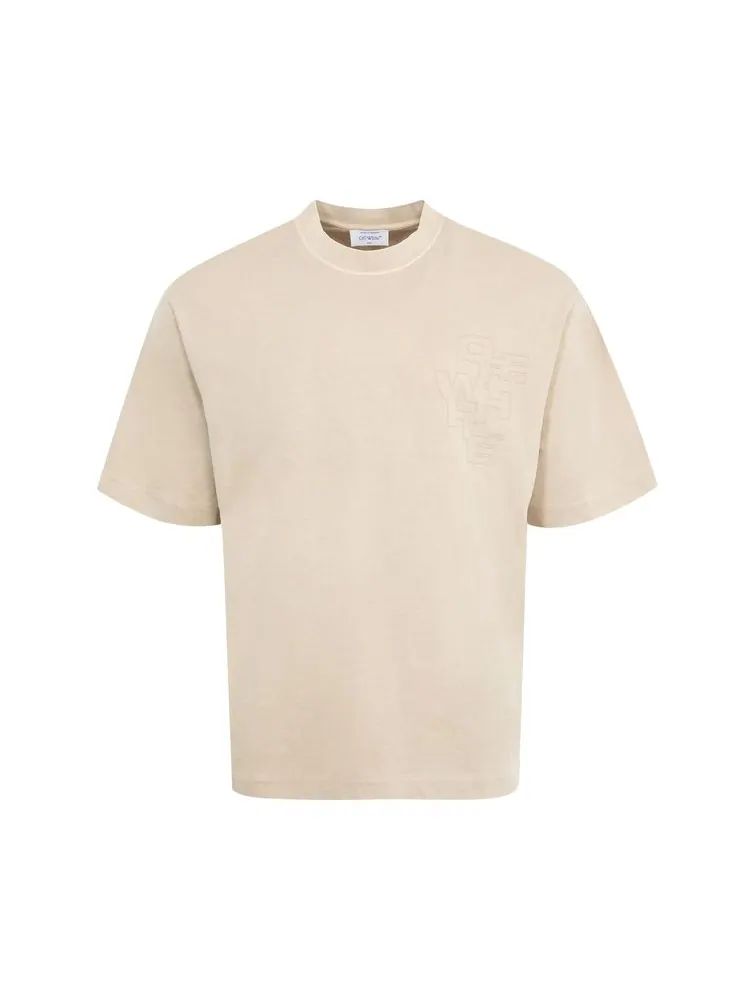 Футболка Off-White Outline Arrow Skate Tee 'Brown Rice' — изображение 1 из 1, коричневый