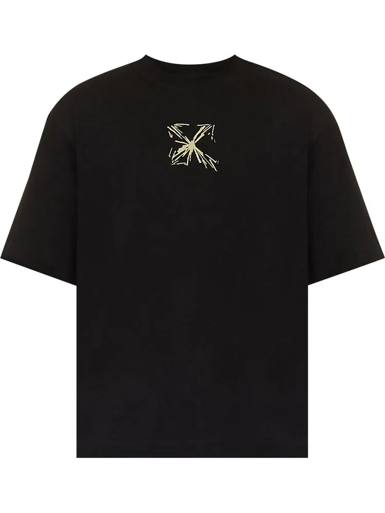 Футболка мужская Off-White Splash свободного кроя — изображение 1 из 1, черный