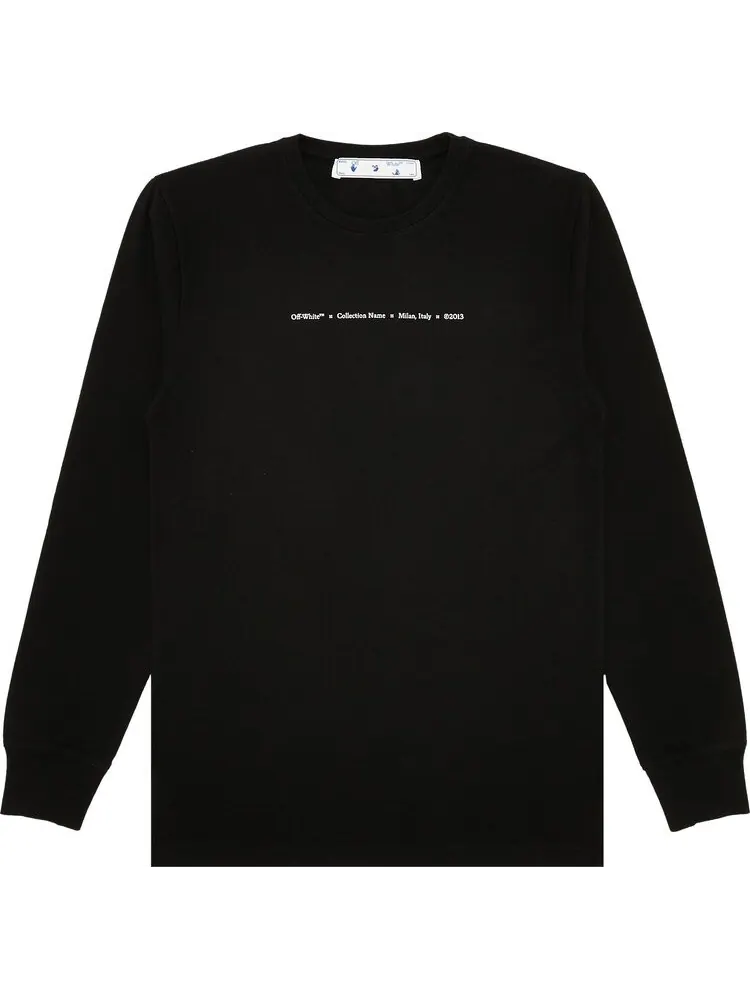 Лонгслив Off-White Tornado Arrow Long-Sleeve Tee 'Black/Multicolor' — изображение 1 из 3, черный