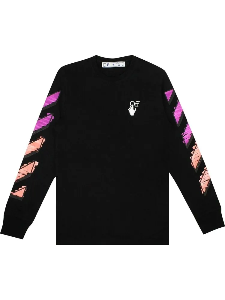 Лонгслив мужской Off-White Marker с цветным принтом — изображение 1 из 3, черный