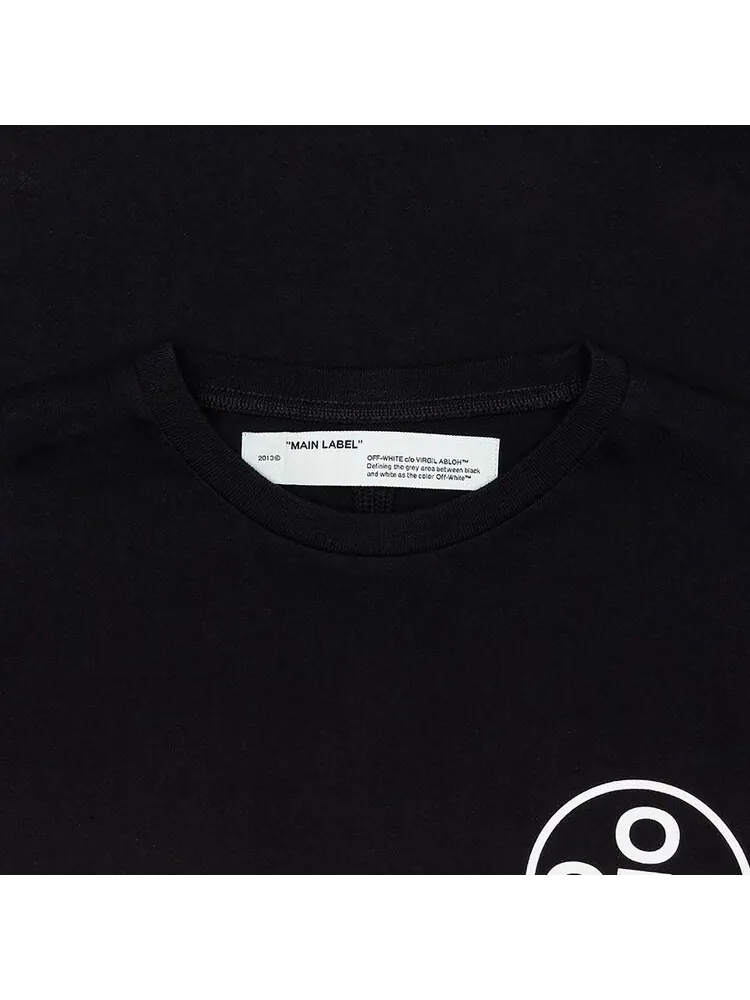 Футболка Off-White Tape Arrows Long Sleeve T-Shirt 'Black' — изображение 3 из 3, черный