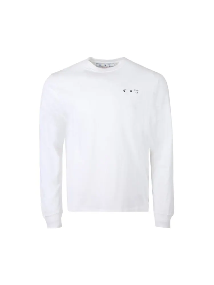 Лонгслив Off-White Caravaggio Paint Skate Long-Sleeve Tee 'White/Black' — изображение 1 из 1, белый