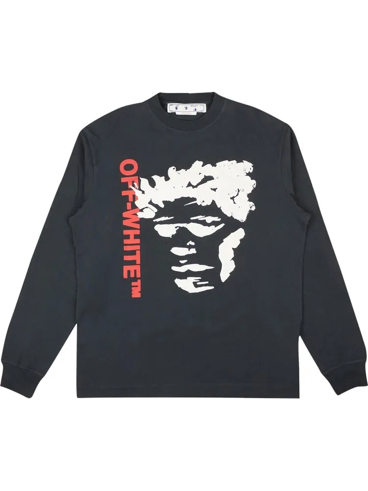 Лонгслив Off-White Face Arrow Skate Long-Sleeve Tee 'Outer Space/White' — изображение 1 из 2, синий