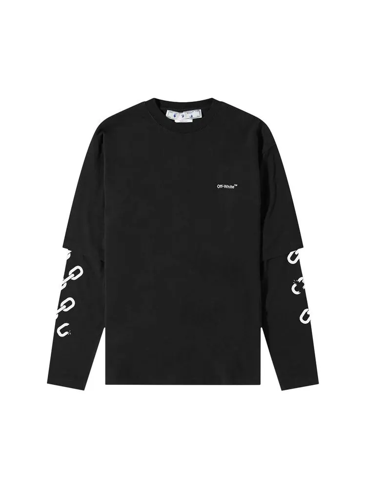 Футболка Off-White Chain Arrow Double Tee — изображение 1 из 1, черный