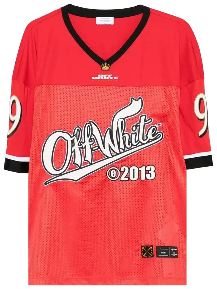 Футболка с коротким рукавом Off-White Type Logo Mesh Football — изображение 1 из 2, белый
