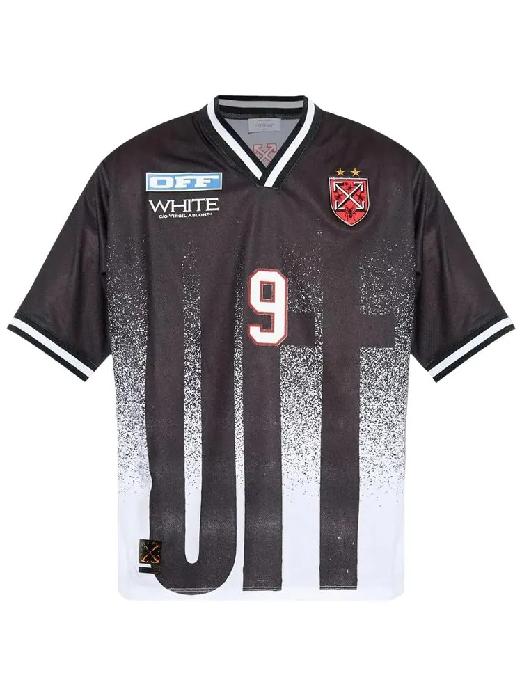 Футболка с коротким рукавом Off-White Big Off Gradient Soccer, цвет — изображение 1 из 1, черный