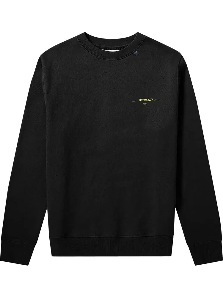 Толстовка Acrylic Arrows Slim Crewneck 'Black / Yellow' — изображение 1 из 1, черный