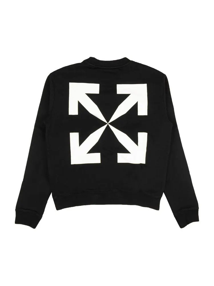 Свитер Off-White Pascal Print Slim Crewneck — изображение 2 из 2, черный/белый