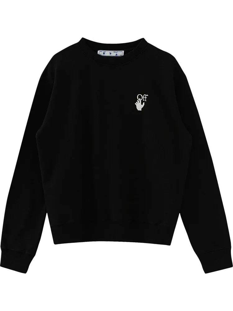 Толстовка Off-White Degrade Arrow Slim Crewneck 'Black/Multicolor' — изображение 1 из 2, черный