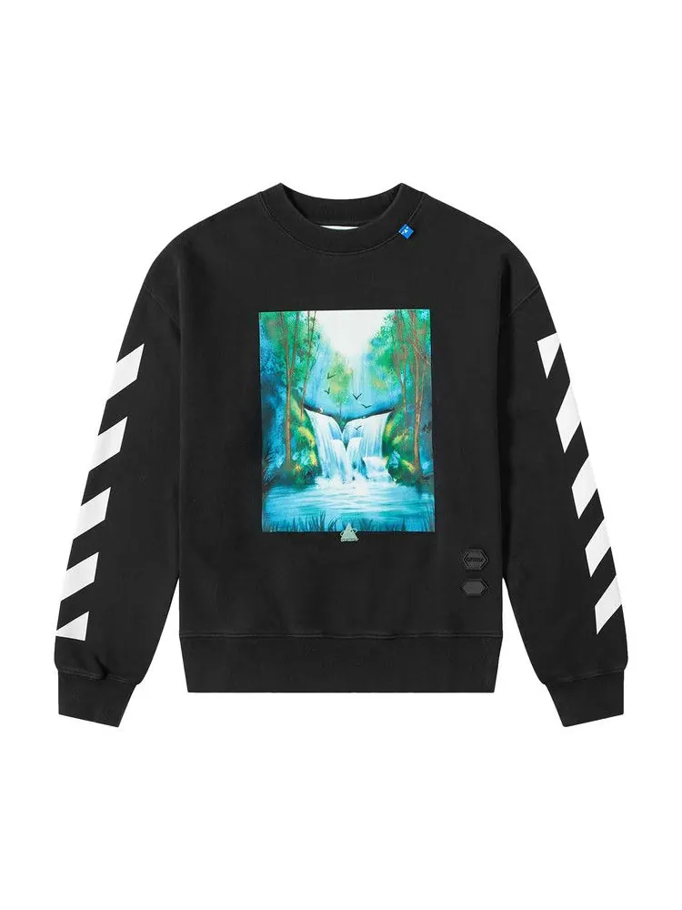 Толстовка Off-White Waterfall Over Sweatshirt — изображение 1 из 1, черный