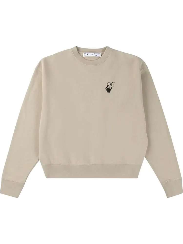 Толстовка Off-White Bubble Arrow Over Crewneck 'Abbey Stone' — изображение 1 из 2, зеленый