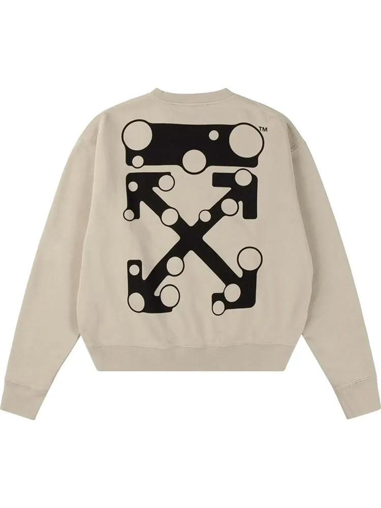 Толстовка Off-White Bubble Arrow Over Crewneck 'Abbey Stone' — изображение 2 из 2, зеленый