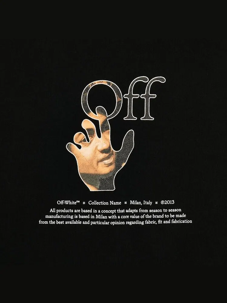 Толстовка Off-White Caravaggio Hand Over Crewneck 'Black/Multicolor' — изображение 3 из 3, черный