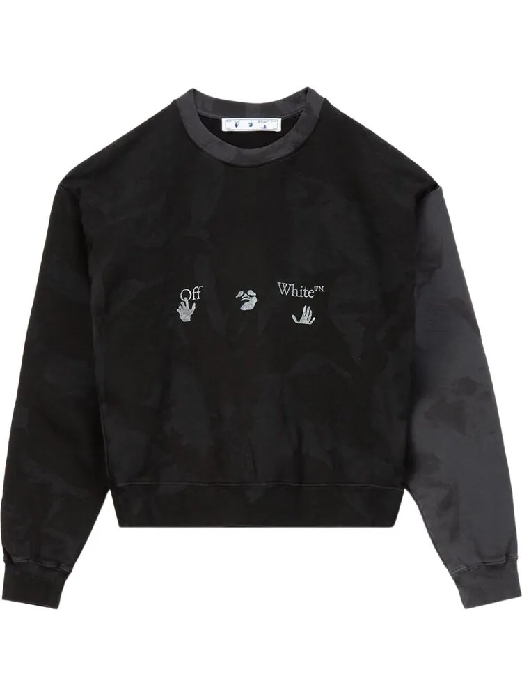 Толстовка Off-White Tie Dye Over Crew 'Black' — изображение 1 из 2, черный
