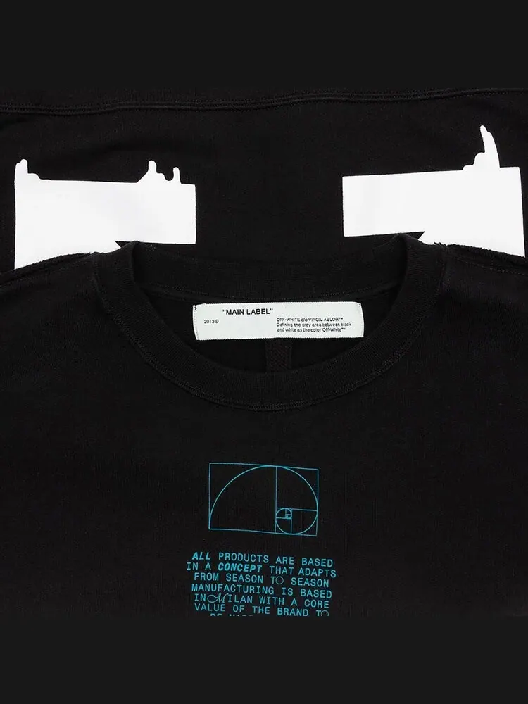 Толстовка Off-White Dripping Arrows Incompiuto Crewneck 'Black/White' — изображение 3 из 3, черный