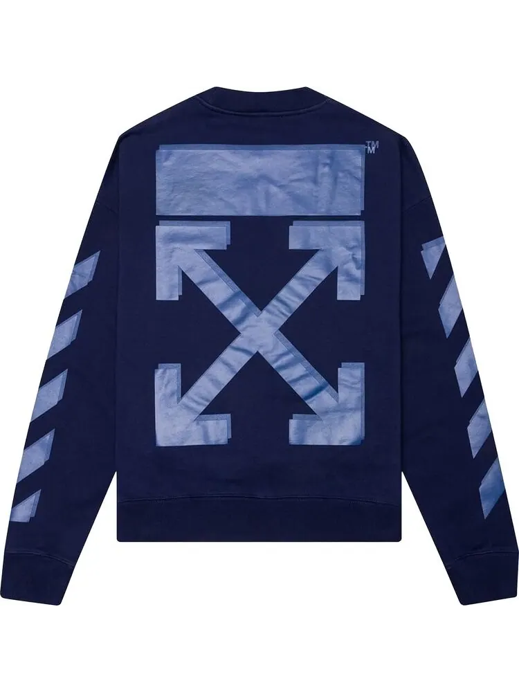 Толстовка Off-White Rubber Arrow Skate Crewneck 'Blue/Blue' — изображение 2 из 2, синий