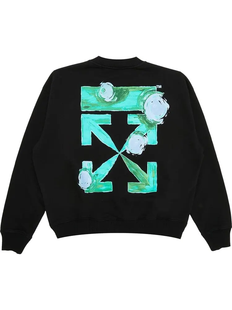 Толстовка Off-White Tornado Arrow Skate Crewneck 'Black/Multicolor' — изображение 2 из 3, черный