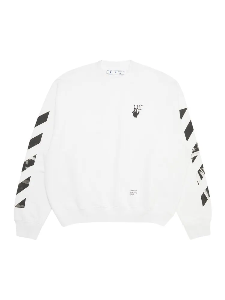 Толстовка Off-White Carav Arrow Skate Crewneck 'White/Black' — изображение 1 из 3, белый