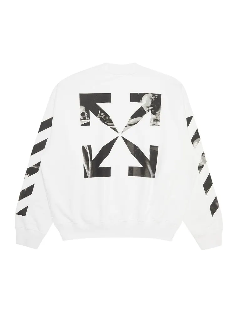 Толстовка Off-White Carav Arrow Skate Crewneck 'White/Black' — изображение 2 из 3, белый